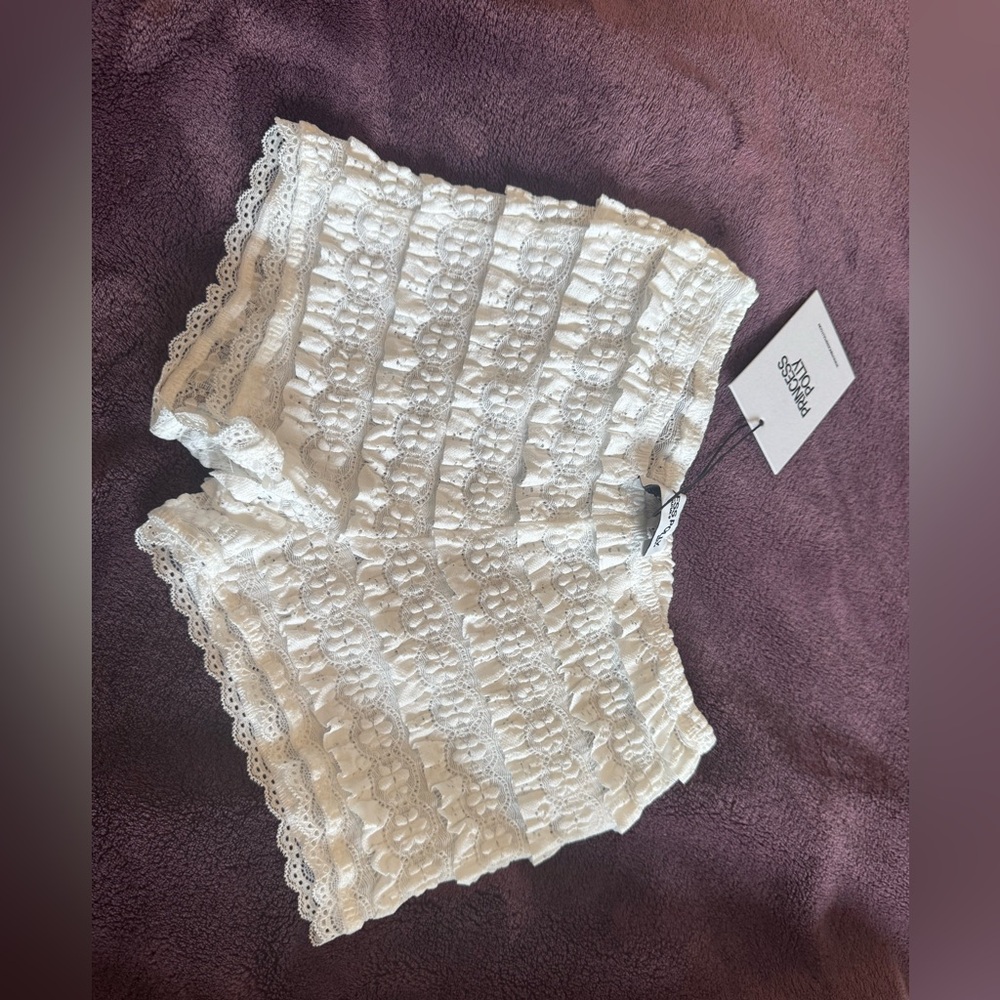 White Lace Women Shorts